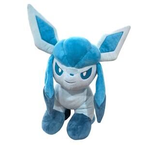Build-A-Bear Pokémon Glaceon Plush, Rare Eeveelution 2021, No Sound Button, VGUC